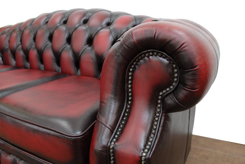 バッキンガム 3シーター チェスターフィールドソファ アンティーク