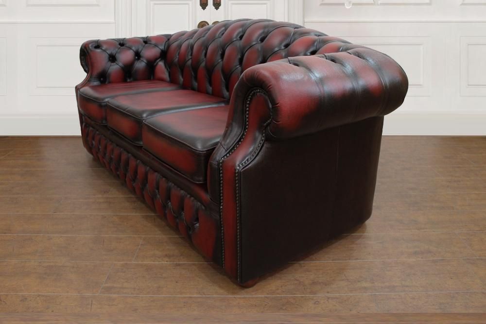 バッキンガム 3シーター チェスターフィールドソファ アンティーク