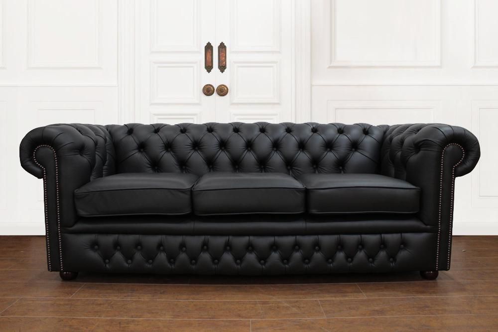 エセックス196 3シーター チェスターフィールドソファ ハウスブラック