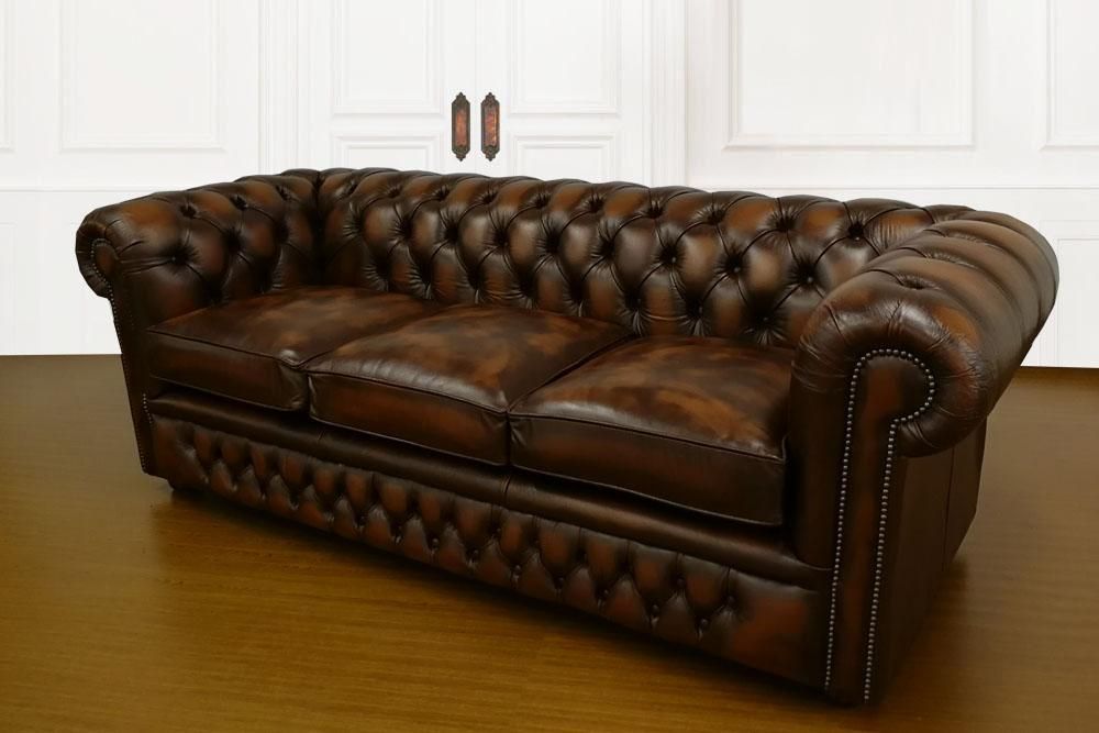 エセックス 3シーター チェスターフィールドソファ アンティーク