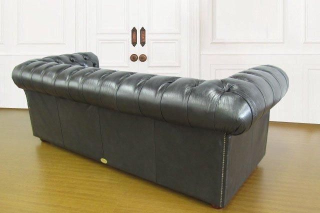 エセックス 3シーター チェスターフィールドソファ アンティーク