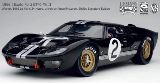 エグゾト 1/10 フォード 1966 GT40 MK2 1st ルマン #2 Shelby エグゾト 1/10 フォード 1966 GT40 MK2 1st ルマン #2 Shelby