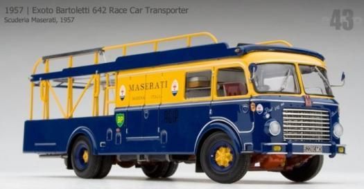 エグゾト 1/43 1957 バートレッティ 642 レースカー トランスポーター マセラッティ