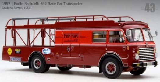 エグゾト 1/43 1957 バートレッティ 642 レースカー トランスポーター フェラーリ