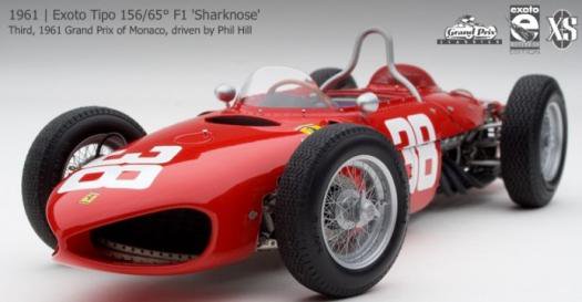 エグゾト 1/18 モデルカー 1961 #38 フェラーリ Tipo 156 モナコ GP