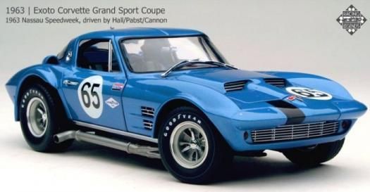 うのにもお得な 1963 モデルカー 1/18 エグゾト コルベット スポーツ グランド ミニカー