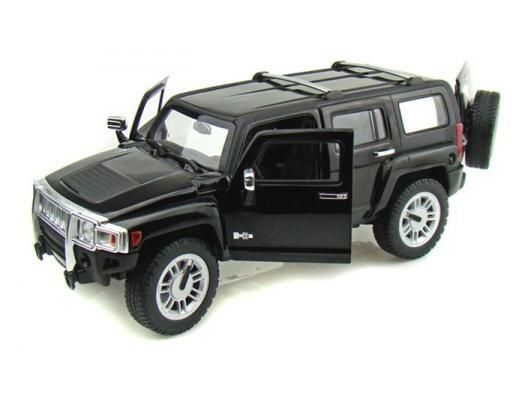 送料無料 いくらから Hummer wheels hot モデルカー 1/18 ハマー Black SUV H3 ミニカー