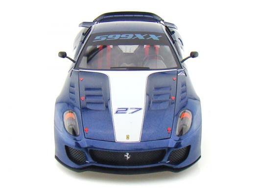 1/18 モデルカー hot wheels Ferrari フェラーリ 599XX #27 Blue