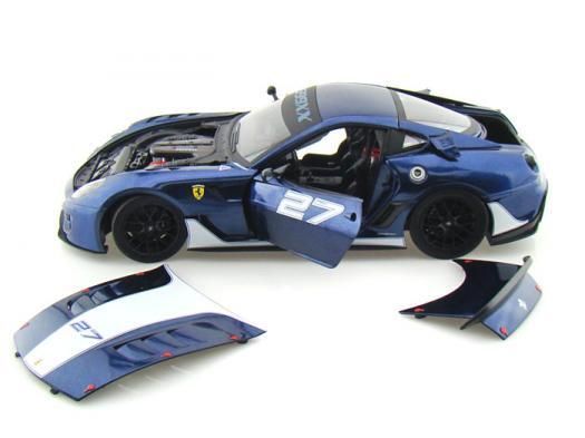 1/18 モデルカー hot wheels Ferrari フェラーリ 599XX #27 Blue