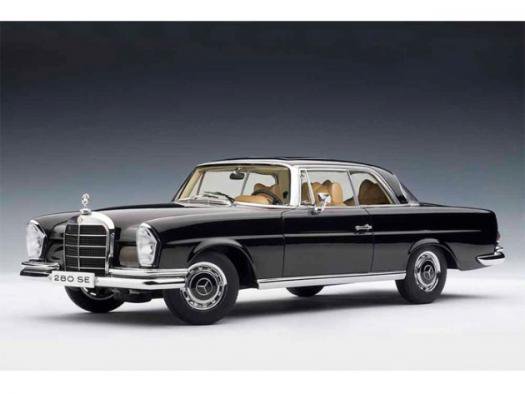 オートアート 1/18 モデルカー 1968 Mercedes-Benz 280SE Coupe 1/18 Black