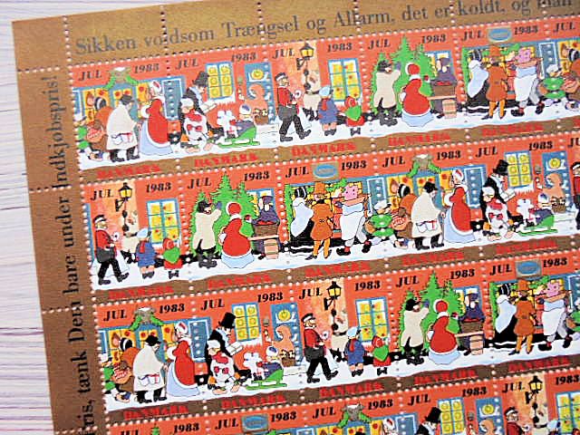 オープニングセール デンマーク クリスマスシール 1983年発行 美術品 