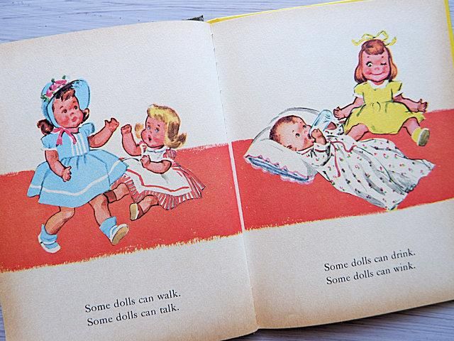 【希少・美品】1935年アメリカの小さな絵本 お人形さん達のTEA PARTY 初期・昭和〉 こえだちゃんのおともだち・キノコちゃん 人形