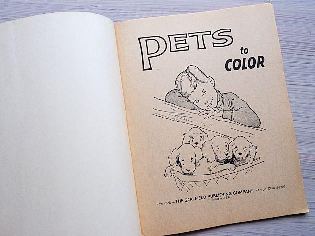 おすすめ PETS 外国の古くて - :アメリカ/ヴィンテージぬりえ本 Color to コレクション