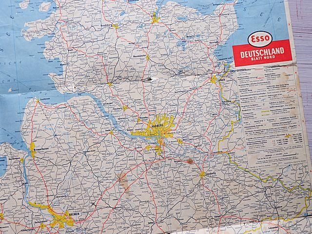 西ドイツ ヴィンテージマップ | 古地図 DEUTSCHLAND/ESSO - 外国