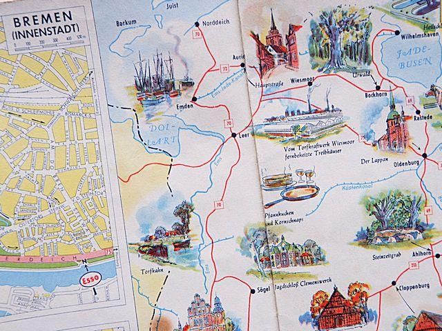 東西ドイツ/古地図26枚□ビンテージ/1960年代 - 古地図