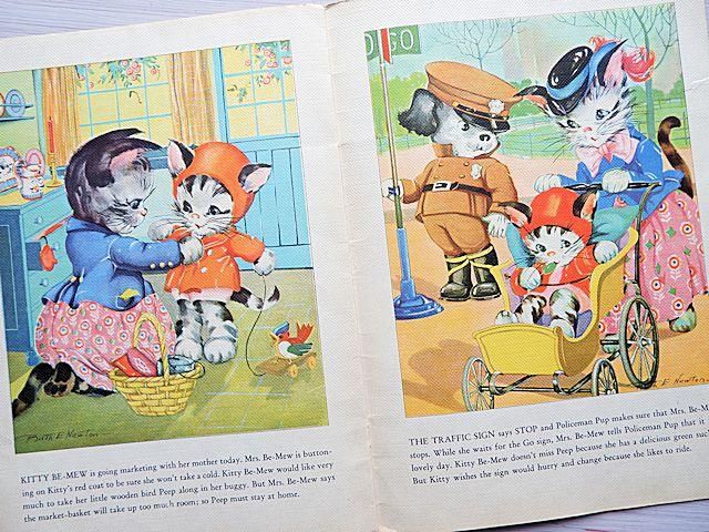 KITTENS AND PUPPIES | ルース・E・ニュートンの絵本 - 外国の古くて