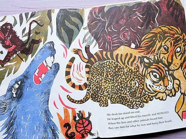 ジャック・ボッサーの版画 THE BLUE JACKAL | Marcia Brown - 外国の古くてかわいい絵本たち つい