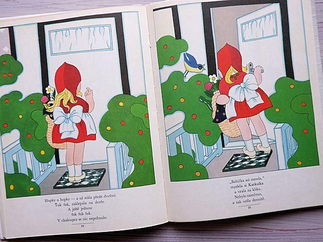 CERVENA KARKULKA（赤ずきんちゃん） CERVENA KARKULKA | Jitka Novakova - 外国の古くてかわいい絵本