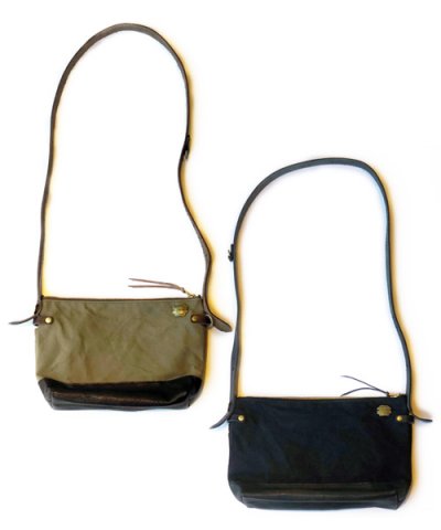 THE SUPERIOR LABOR / Leather bottom shoulder bag L