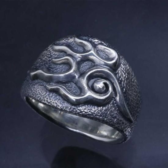 龍頭　甲丸　小花　鎚目　メンズリング　シルバー950　青い石　21号 楽天市場】龍頭 甲丸 丸鎚目 リング 12〜27号 指輪 メンズ