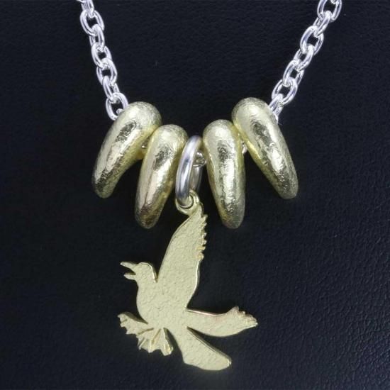 ＊haruPARM＊　ヴィクトリアン 9k つがいの鳩 ペンダントトップ K18YG ペンダントトップ ＜petit usagi SHINSUKE KAWAHARA for