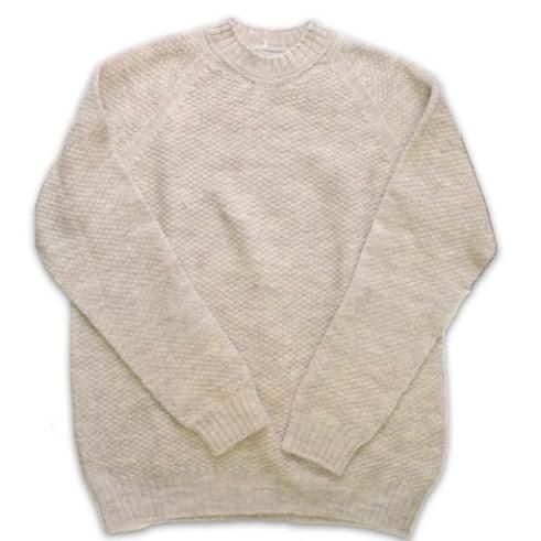 JOHN SMEDLEY ウール ニットジャケット M クリーム 英国製 JOHN SMEDLEY ジョンスメドレー ブリティッシュウール