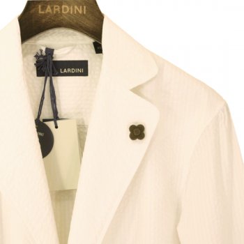 LARDINI ラルディーニ ホワイトシアサッカーシャツジャケット