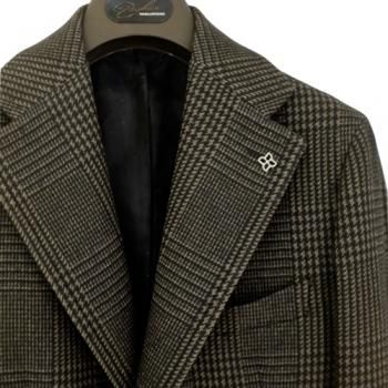 タリアトーレ グレンチェック チェスターコート TAGLIATORE タリアトーレ ピーノライン コットンXウール グレン