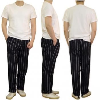 PT TORINO ピーティー・トリノ ReWorked コットンリネンストライプ 2プリーツパンツ 