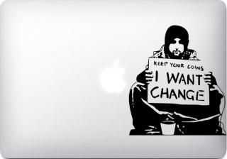 WOLFING б MacBook ƥå ȥƥå 󥷡 Banksy Х󥯥 I want change ֥å