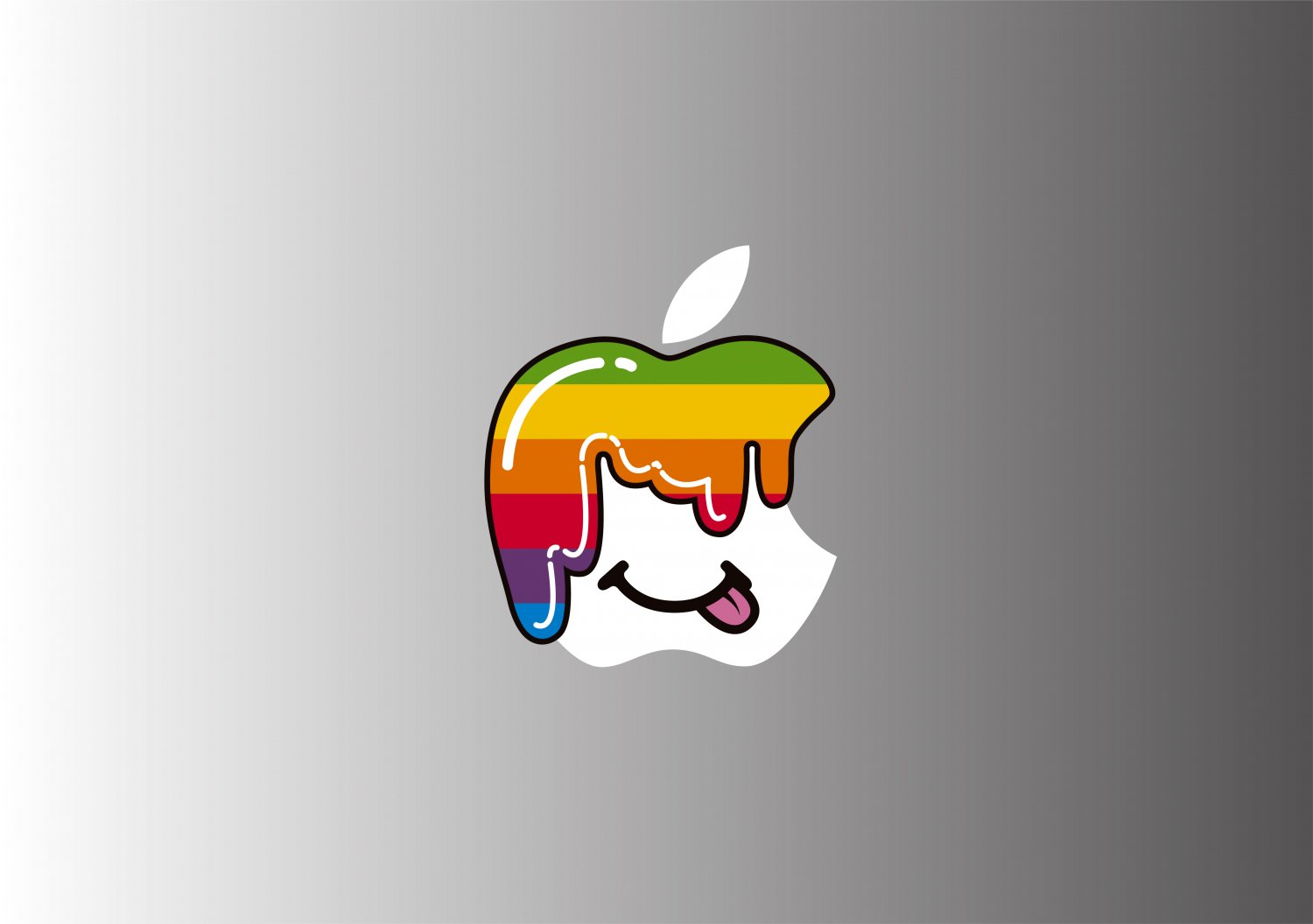 MacBook ステッカー アートステッカー スキンシール Candy mac Rainbow レインボーフルカラー