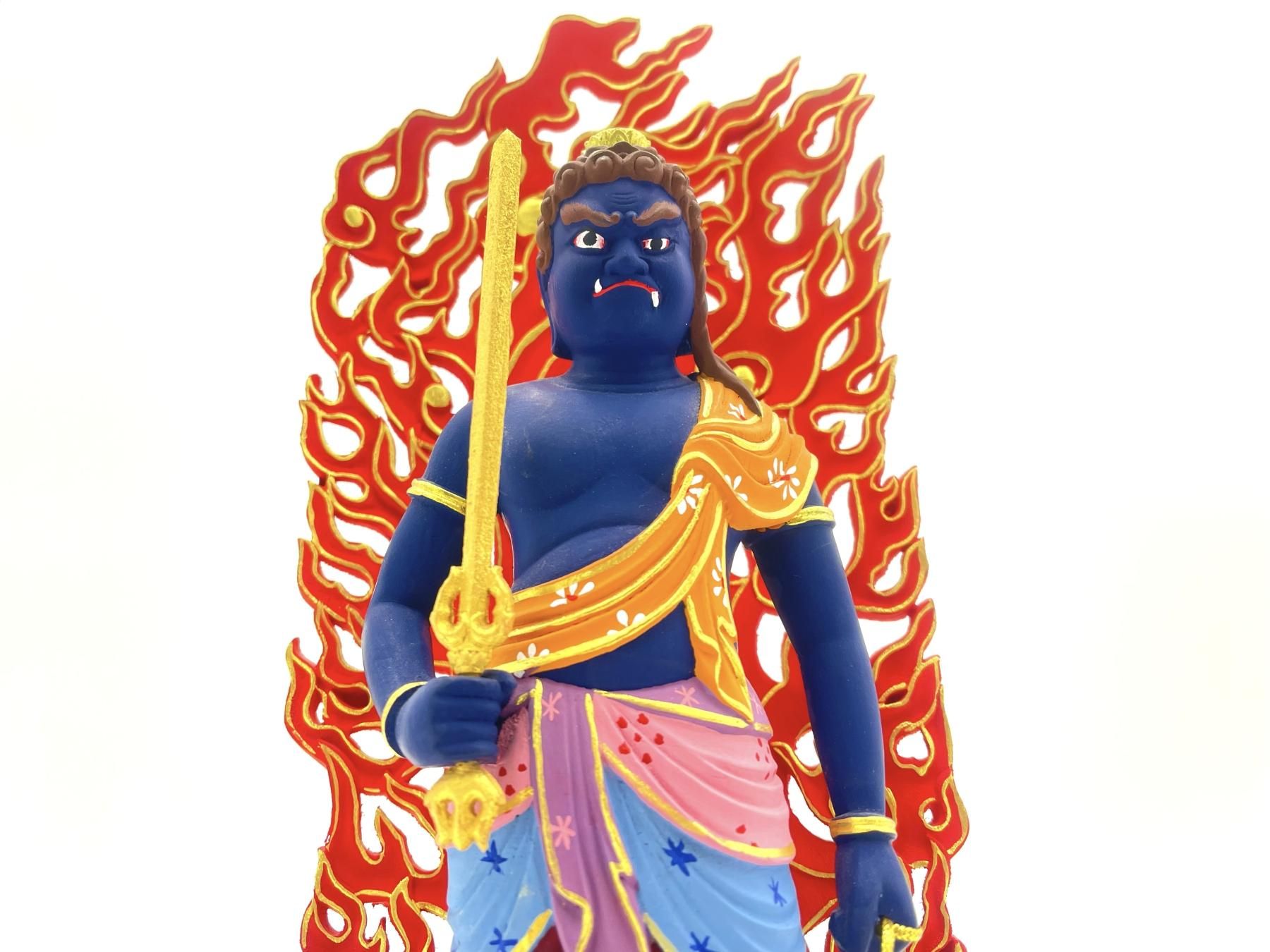 RIYAK リヤク ベーシック 彩色不動明王 LY-BFDSK 木製 仏像 RIYAK リヤク BASIC ベーシック 彩色不動明王 LY-BFDSK 木製仏像