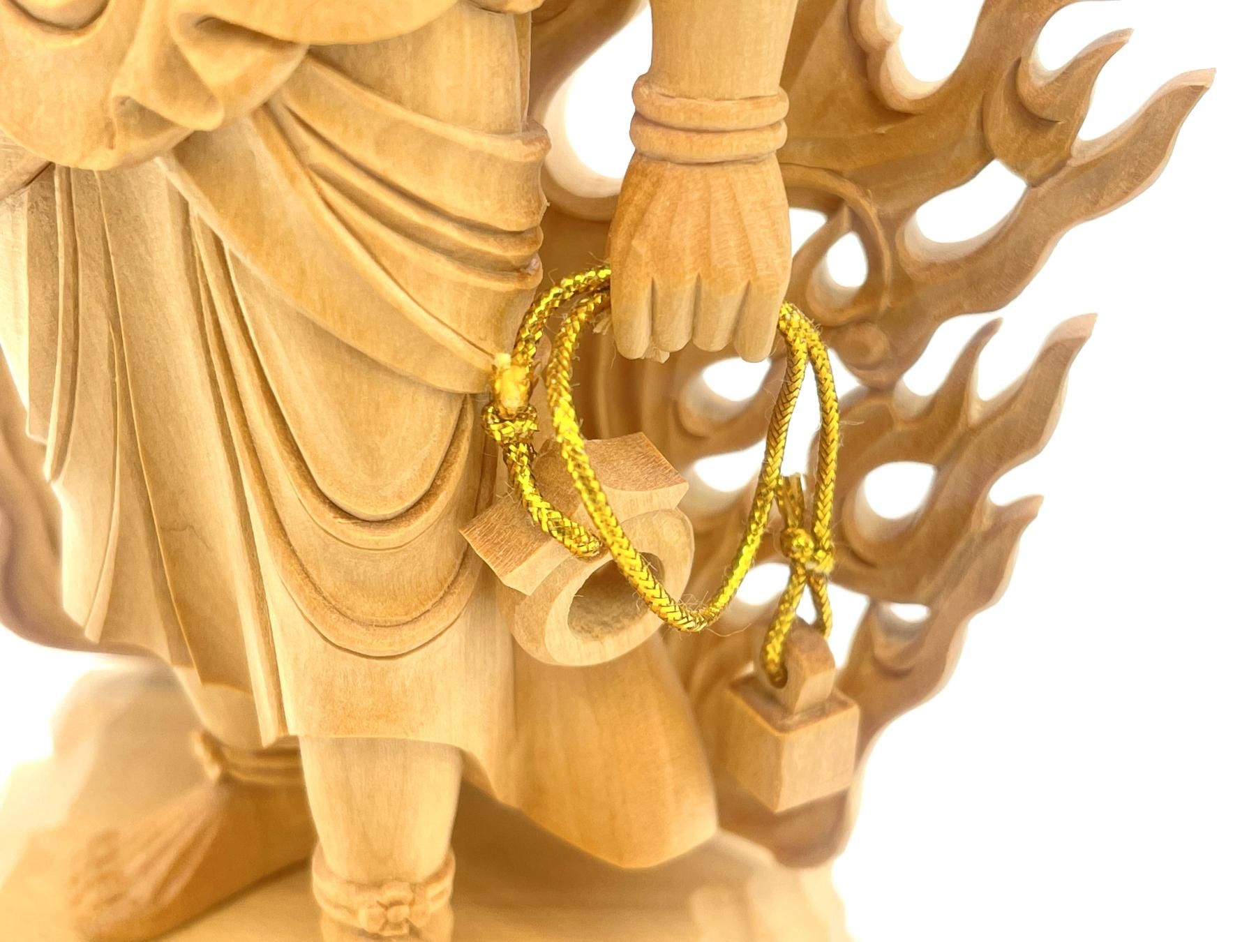 仏像 上彫眼入不動明王 4寸
