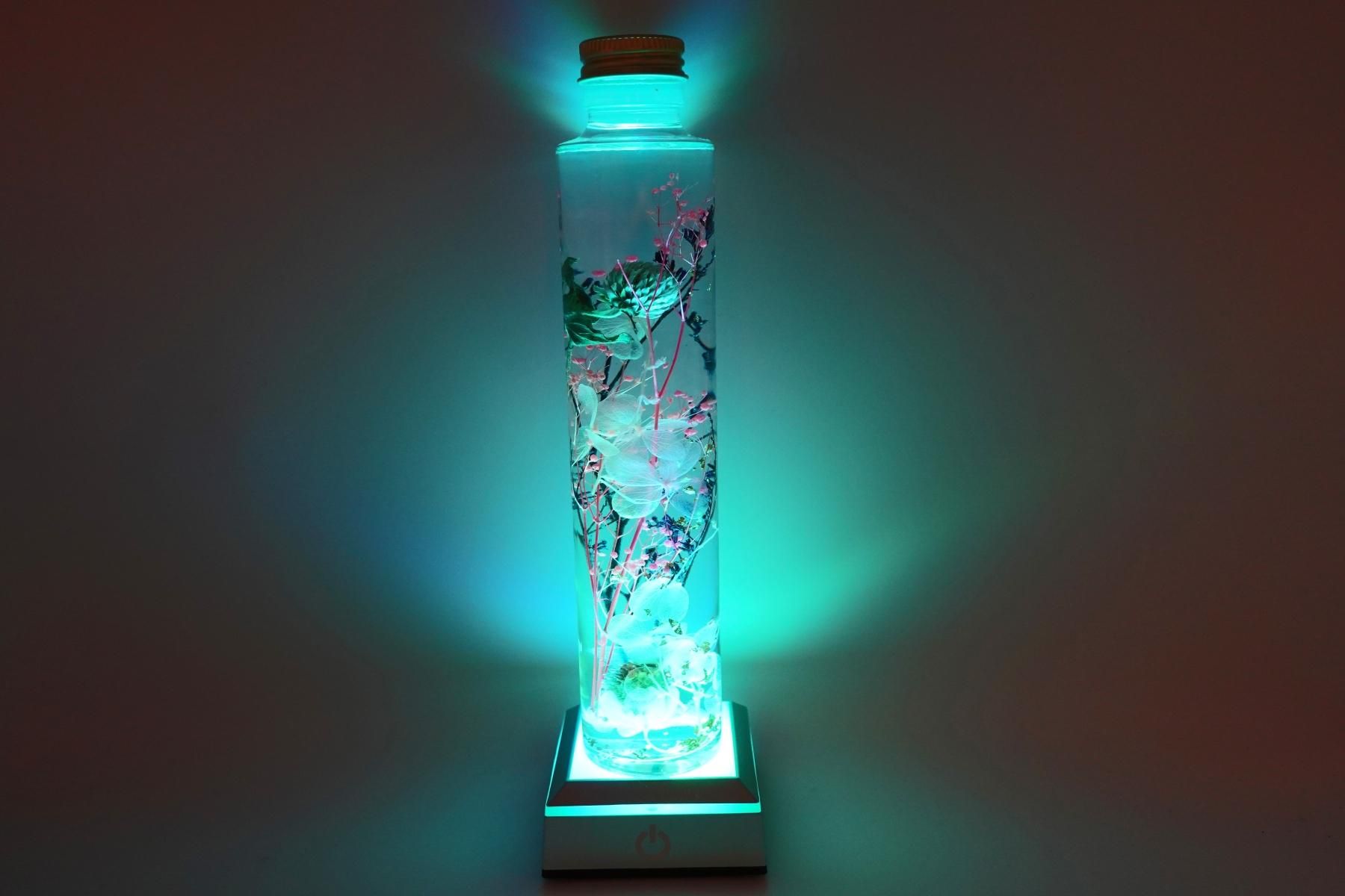ハーバリウム 金沢金箔紫 M ZA-177 LEDライト付き(円柱) ハーバリウム 金沢金箔紫 M ZA-177 LEDライト付き(円柱)