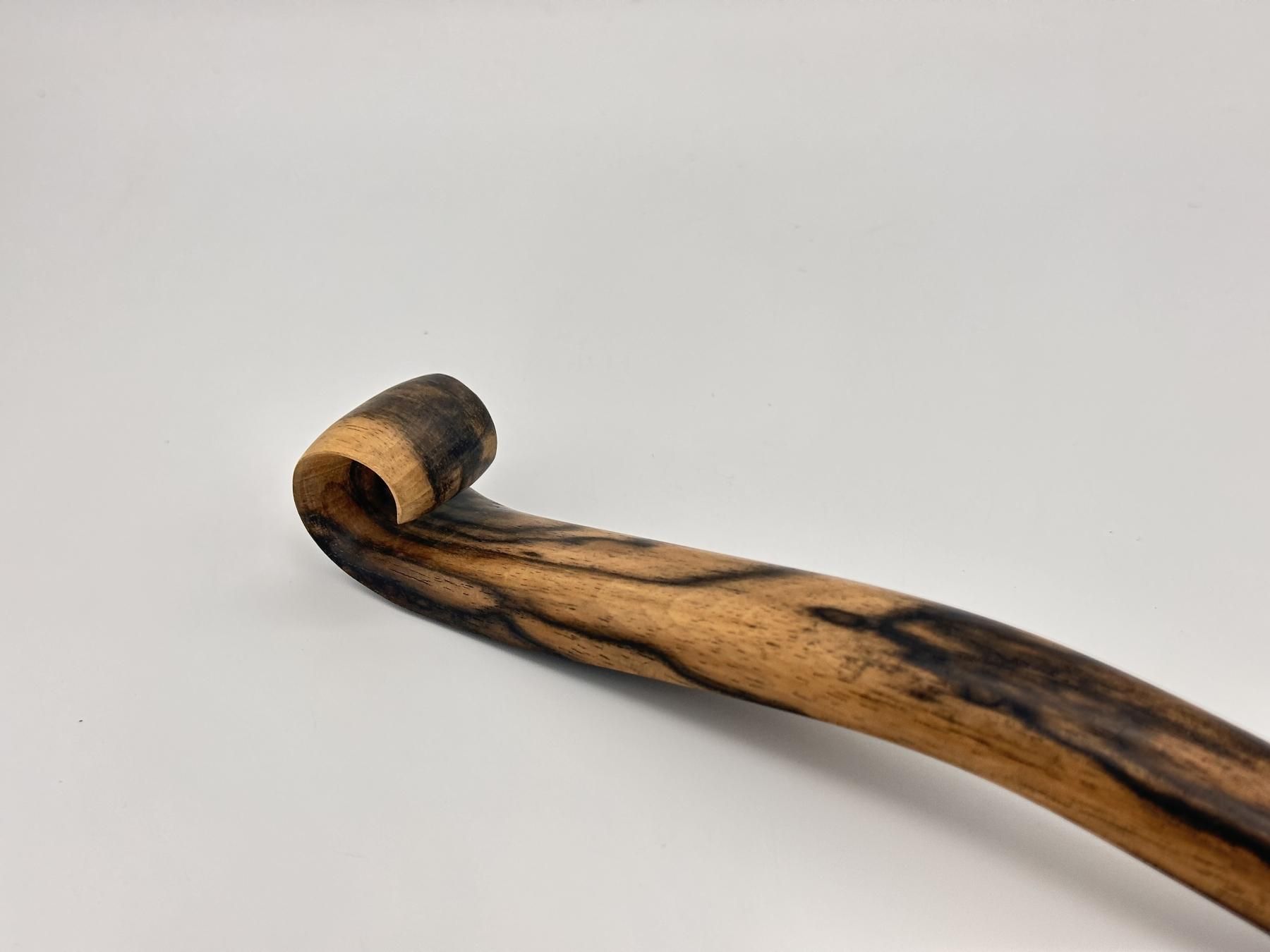 限定品】笏 黒柿孔雀杢 1尺 正絹房付002