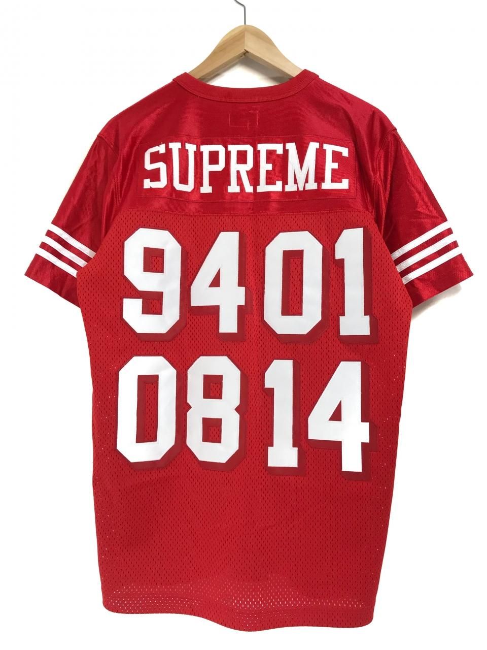 supreme Football Top number Tシャツ 5分袖 美品