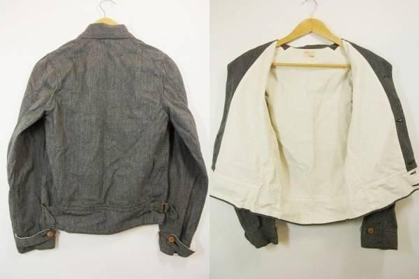 o.c style ブラックシャンブレー スポーツジャケット オーシースタイルO.C STYLEブラックシャンブレージャケットS