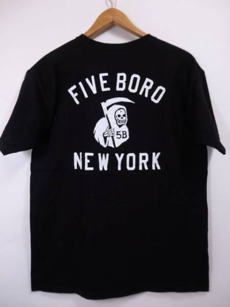 5BORO NYCファイブボロー5B REAPER 2半袖スケートTシャツM黒 - NEWJOKE 