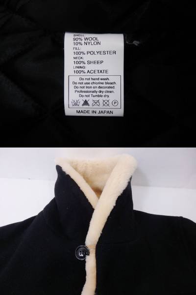 cootie 羊革使用 ウールカーコート 黒M クーティー レザー