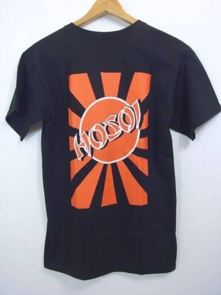 新品HOSOIホソイRISING SUNプリントTシャツ黒S日章旗 - NEWJOKE
