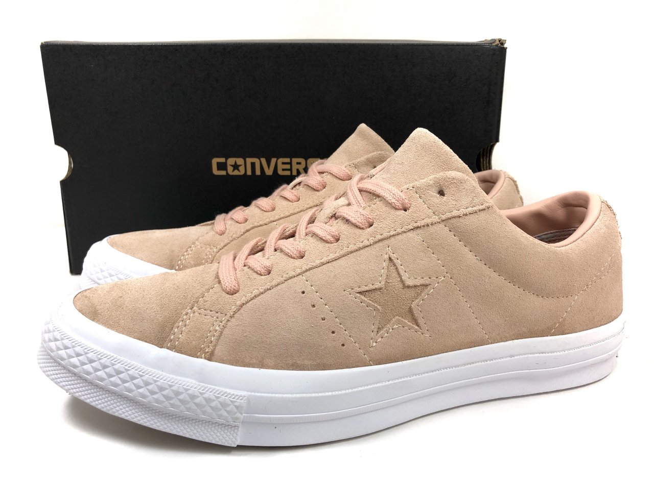 US企画 CONVERSE CONS ONE STAR OX DUST PINK SUEDE US8.5/27.0cm ...