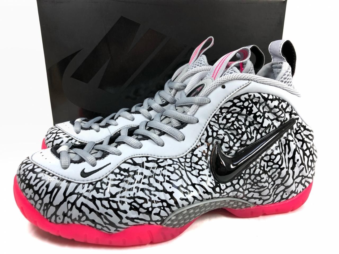 NIKE ナイキ AIR FOAMPOSITE PRO PRM ELEPHANT PRINT (616750-002) 2014年 エアフォームポジット プロ プレミアム エレファント プリント ウルフグレー ブラック ハイパーピンク サイズ：US11 29.0cm スニーカー【メンズ】