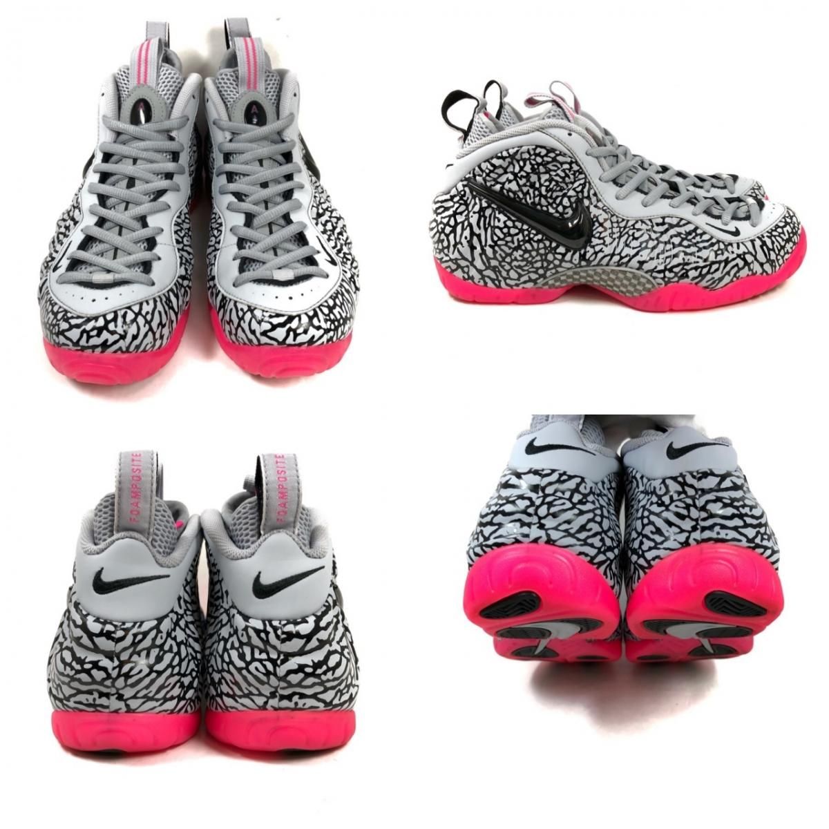 NIKE ナイキ AIR FOAMPOSITE PRO PRM ELEPHANT PRINT (616750-002) 2014年 エアフォームポジット プロ プレミアム エレファント プリント ウルフグレー ブラック ハイパーピンク サイズ：US11 29.0cm スニーカー【メンズ】