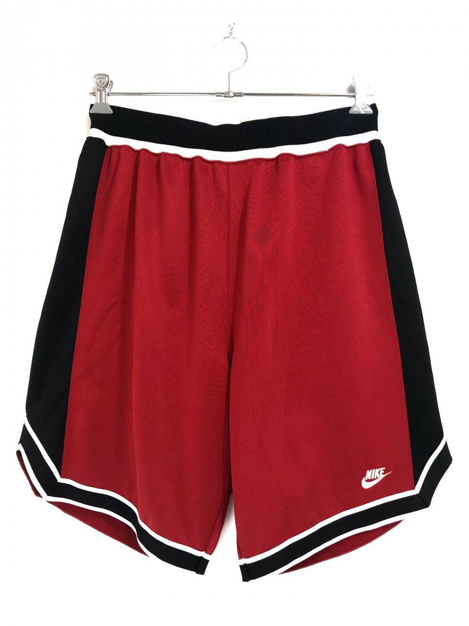 90s NIKE Game Shorts 赤黒白 XL 銀タグ ナイキ バスパン ショーツ ブルズカラー - NEWJOKE ONLINE STORE