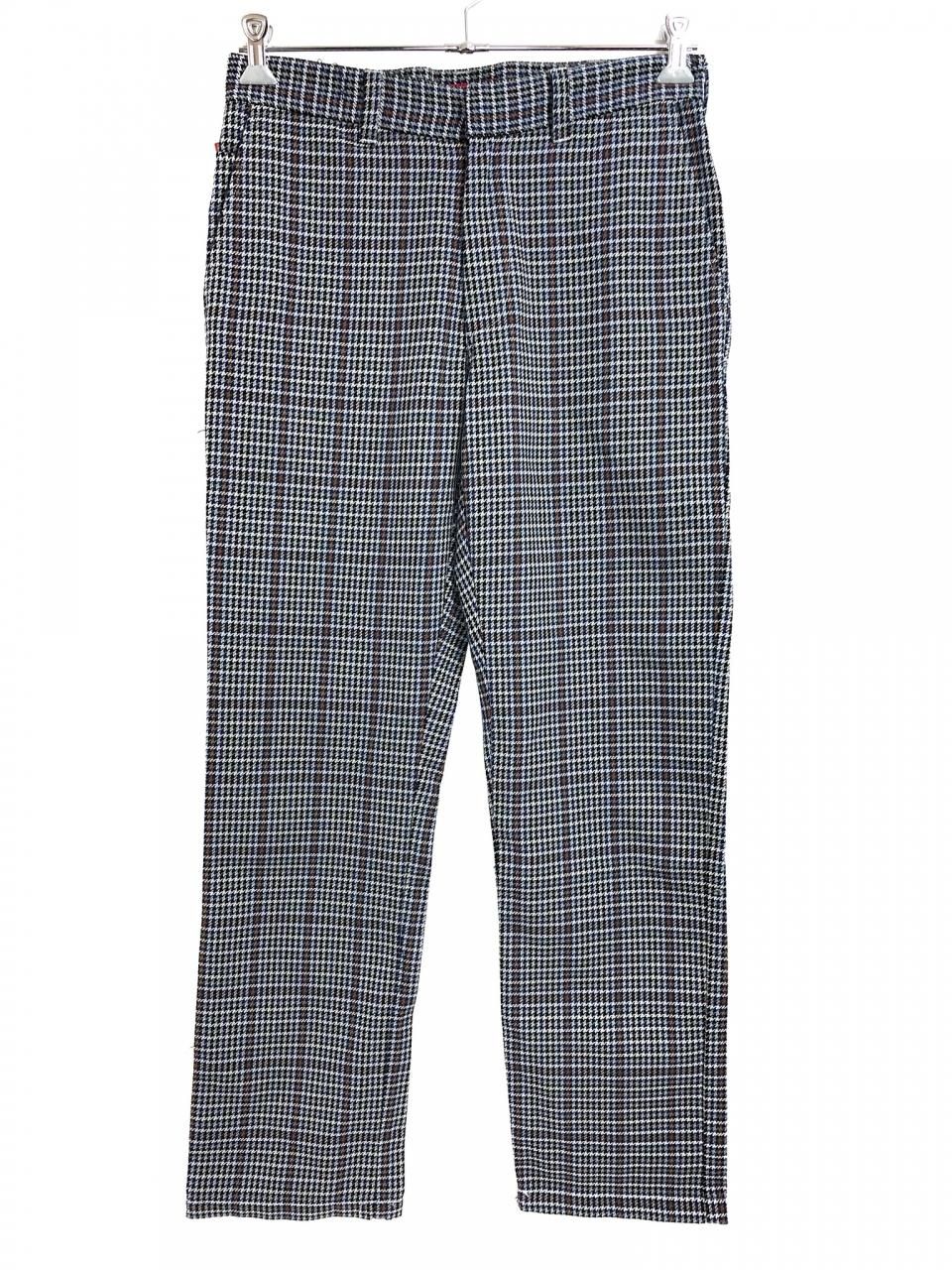 18ss supreme work pant black plaid 30