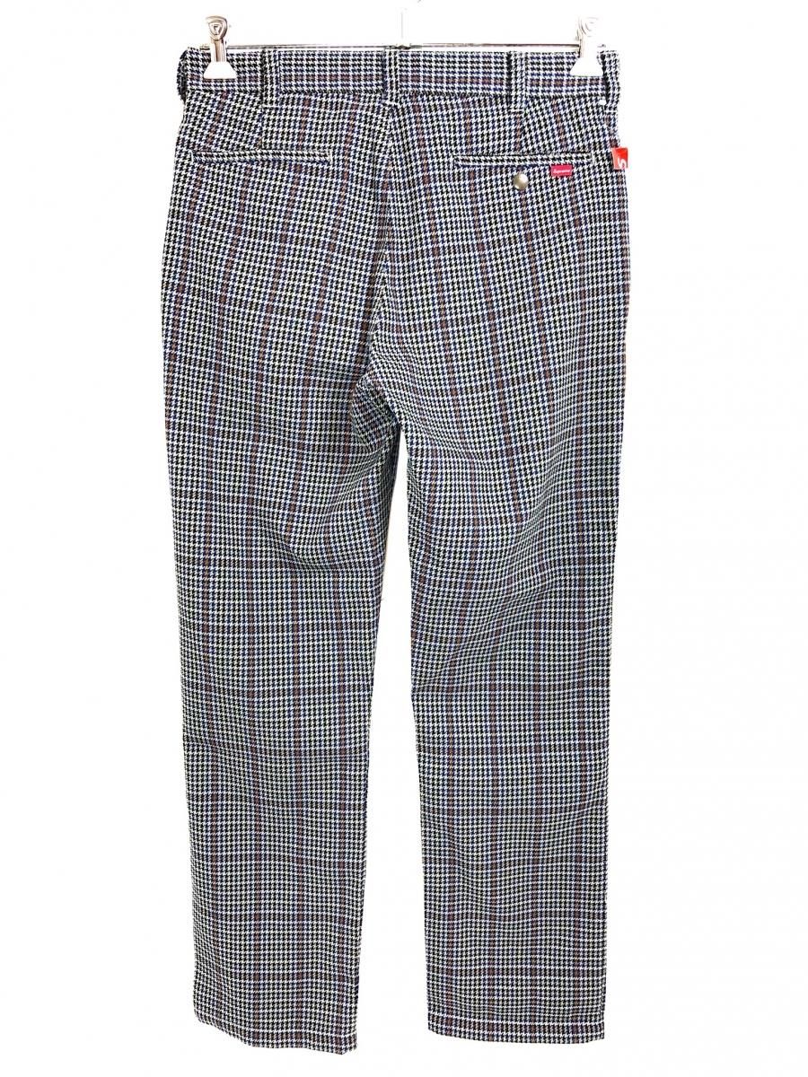 18ss supreme work pant black plaid 30