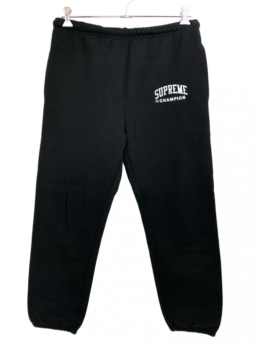 17SS SUPREME × CHAMPION Sweat Pants (BLACK) M 黒 シュプリーム