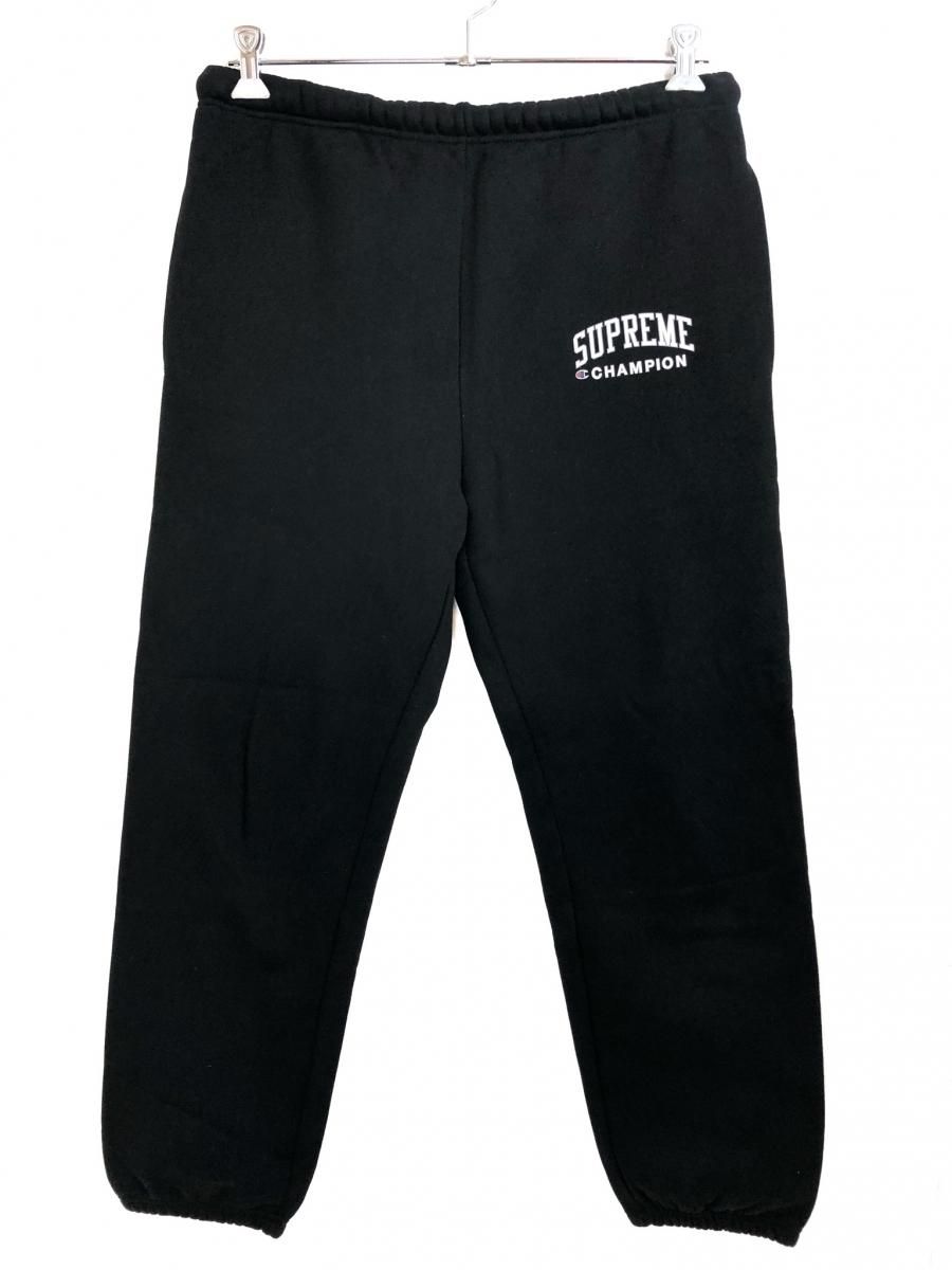 17SS SUPREME × CHAMPION Sweat Pants (BLACK) M 黒 シュプリーム ...