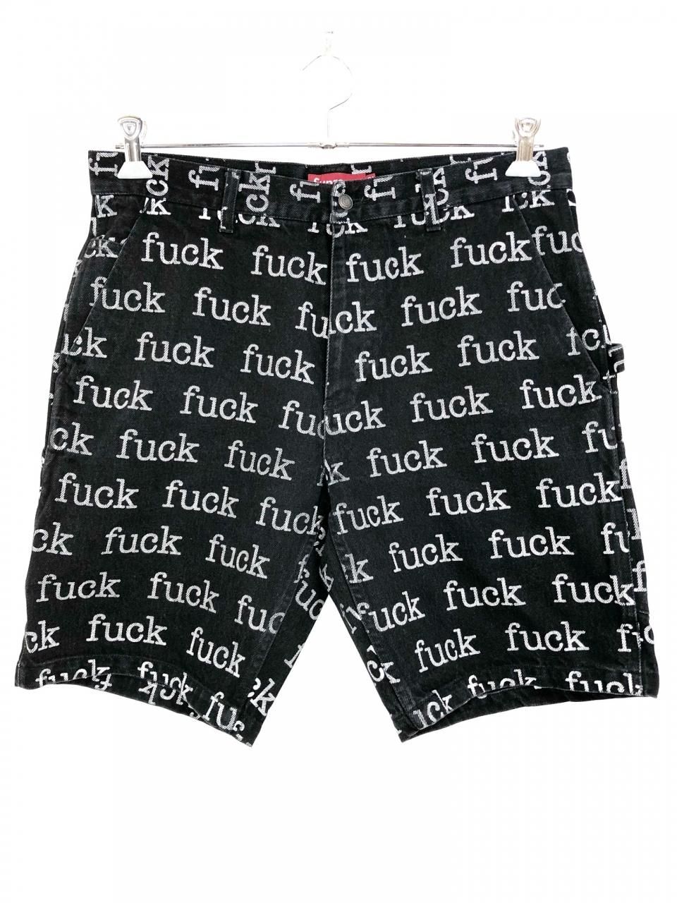 SS SUPREME Fuck Denim Painter Short BLACK  黒 シュプリーム ファック デニム ペインター  ショーツ ウォッシュ スケート   NEWJOKE ONLINE STORE