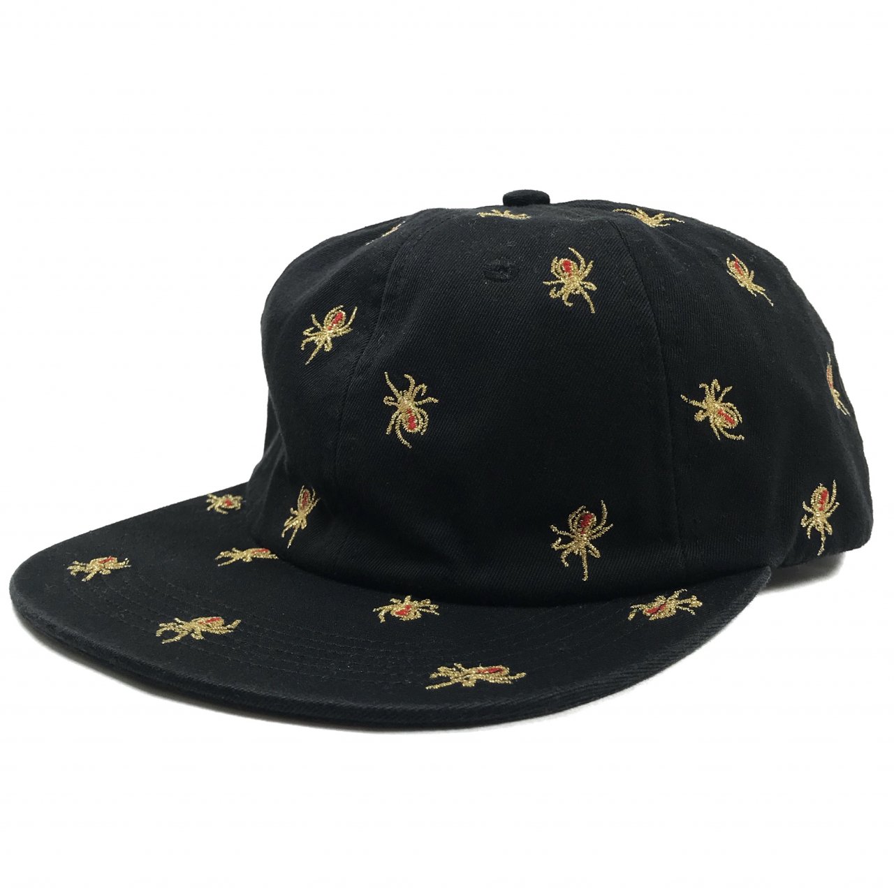 16AW SUPREME Embroidered Spiders 6-Panel Cap (BLACK) シュプリーム 